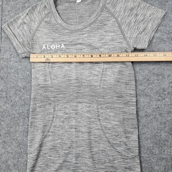 Lululemon Swiftly Tech Shirt Womens 4 ALOHA Gray Short Sleeve Running Training - Picture 3 of 8